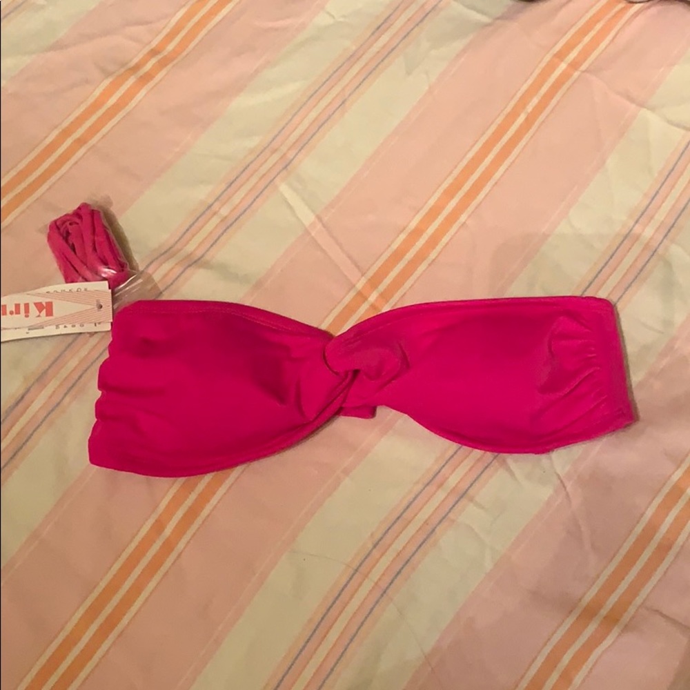 Pacsun Vibrant Pink Bandeau Style Bikini Top
